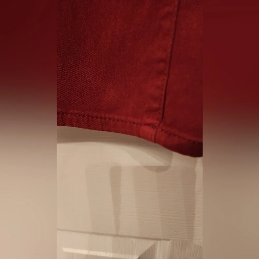 Free People We The Free In My Feelings Red Wine Cropped Slim Flare Jeans Small